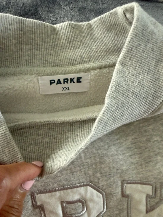 Parker Light Gray Appliqué Pullover Sweatshirt - Picture 2 of 3